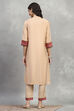 Gold Viscose Blend Printed Straight Kurta image number 3