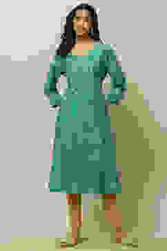 Green Viscose Printed Straight Kurta image number 0