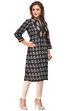 Black Straight Cotton Kurta image number 2