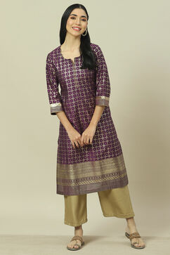 Purple Straight Kurta image number 0