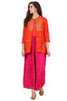 Orange Flared Viscose Indie Top image number 0