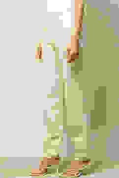 Off White Acrylic Regular Solid Legging image number 2