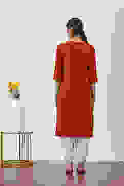 Brown Cotton Straight Kurtas image number 3