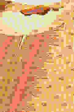 Yellow Polyester Straight Printed Top image number 1