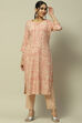 Ecru Rayon Straight Suit Set image number 6