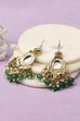 Green Oxidised Alloy Earrings image number 2