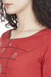 Red A Line Viscose Kurta image number 1