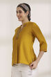 Red Viscose Blend Regular Solid Top image number 2