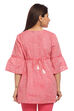 Pink Flared Cotton Indie Top image number 5
