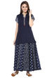 Indigo Straight Viscose Rayon Indie Top image number 0