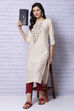 Off White Viscose Kurta image number 0