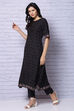 Black Viscose A Line Kurta image number 5