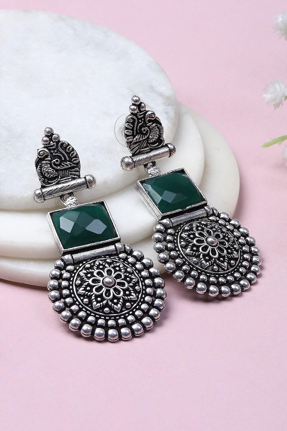 Green Alloy Drop & Danglers image number 0
