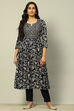 Indigo Viscose Rayon Gathered Set image number 6