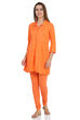 Coral Flared Viscose Indie Top image number 0