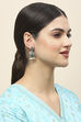 Apple Green Oxidised Alloy Earrings image number 3