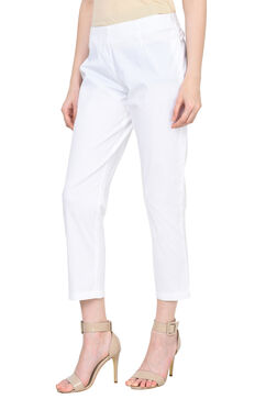 White Cotton Pants image number 2