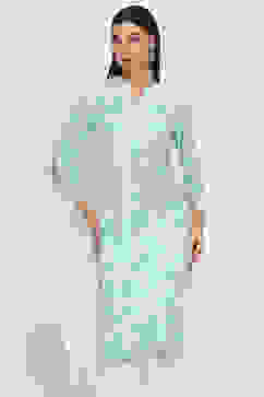 Sea Green Printed Straight Kurta image number 6