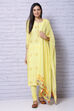 Yellow Polyester Chiffon Dupatta image number 3