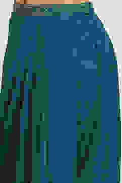 Teal Viscose Blend Skirt Set image number 2