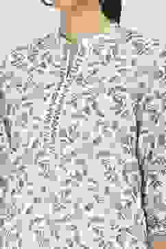 Blue Cotton Blend Straight Tops image number 1