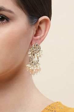 Peach Alloy Earrings image number 1