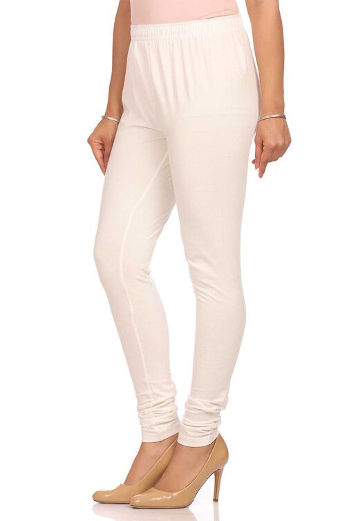Off White Cotton Churidar image number 1