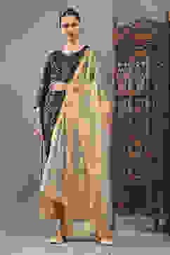 Gold Polyester Yarndyed Dupatta image number 3