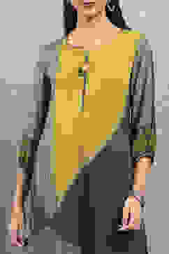 Green Printed Straight Kurta image number 1