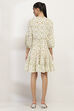 Olive Viscose Rayon Tiered Dress image number 3