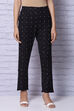 Black Viscose Straight Pants image number 0
