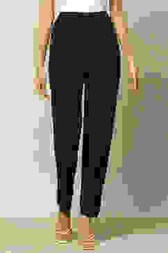 Black Acrylic Regular Solid Legging image number 4