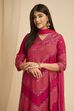 Brown Viscose Rayon Straight Printed  image number 1