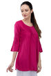 Pink Short top Viscose Indie Top image number 3