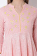 Peach Cotton Kalidar Kurta image number 1