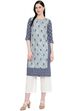 Indigo Rayon Straight Kurta image number 0
