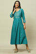 Green Viscose Straight Dress image number 5