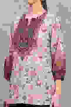 Grey Polyester Printed Straight Top image number 1