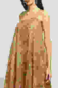 Yellow Poly Georgette Asymmetric Printed Kurta Sharara Suit Set image number 1