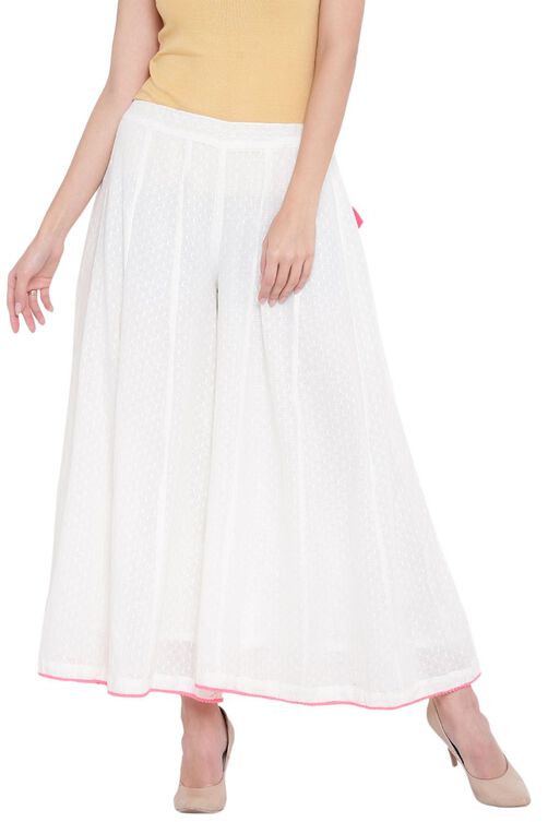 Ecru Cotton Palazzo image number 0