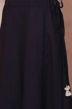 Navy Blue Straight Printed Suit Set image number 3