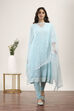 Blue Polyester Kalidar Suit Sets image number 6