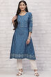 Indigo LIVA A Line Kurta image number 0