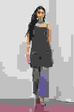 Blue Cotton Blend Straight Kurtas image number 0