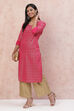 Fuchsia Art Silk Straight Kurta image number 0