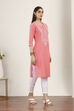 Indigo Cotton Straight Kurta image number 4