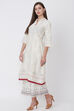 Ecru Cotton And Flex A Line Kurta image number 2