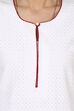 White Straight Cotton Kurta image number 1