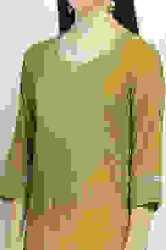 Lime Viscose Blend Straight Set image number 1