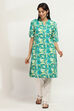 Purple Printed Straight Kurta image number 0